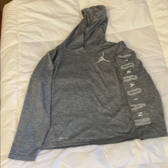 Air Jordan jump man boys grey Dri-Fit hoodie - Picture 1 of 6